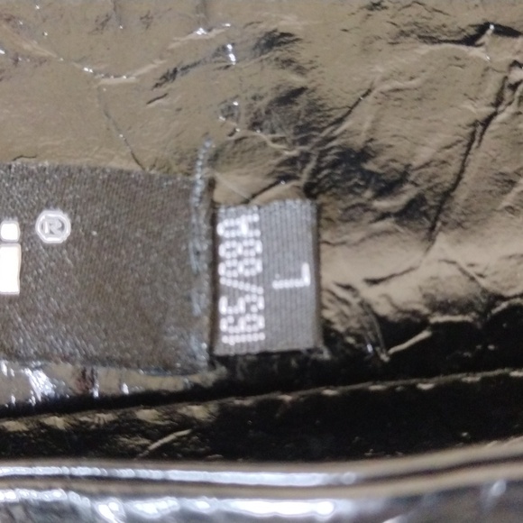 Nerazzurri Shiny Black Faux Leather Y2K Inspired Goth Biker Emo Flared Pants - Picture 5 of 14